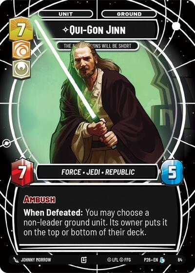 Qui-Gon Jinn - The Negotiations Will Be Short - Foil