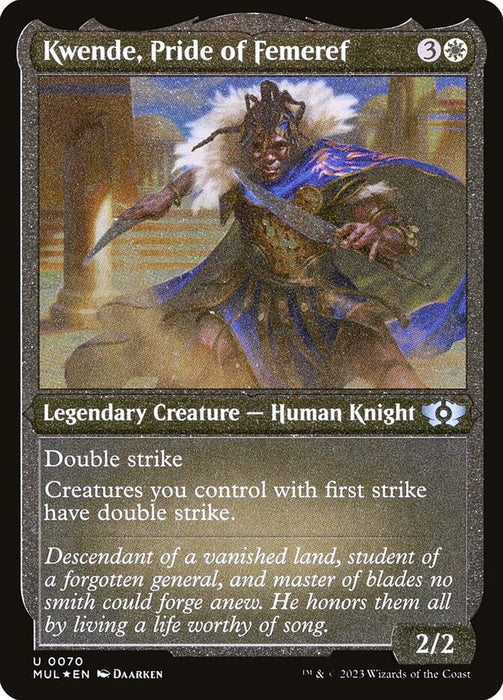 Kwende, Pride of Femeref - Etched - Inverted - Legendary - Etched (Foil)