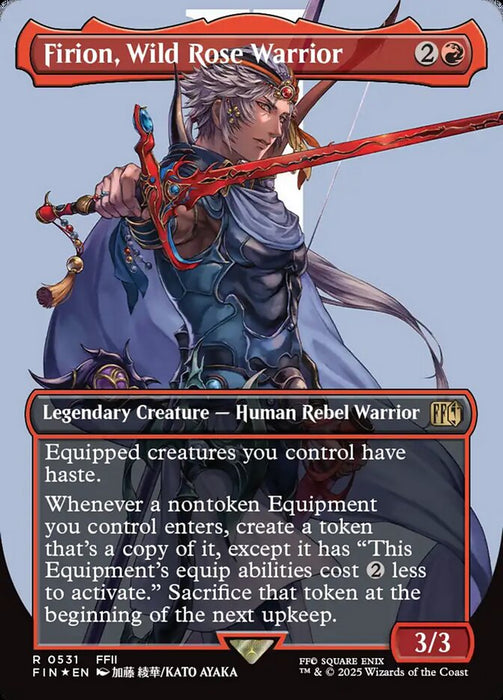 Firion, Wild Rose Warrior - Borderless - Full Art - Inverted - Legendary - Surge Foil (Foil)