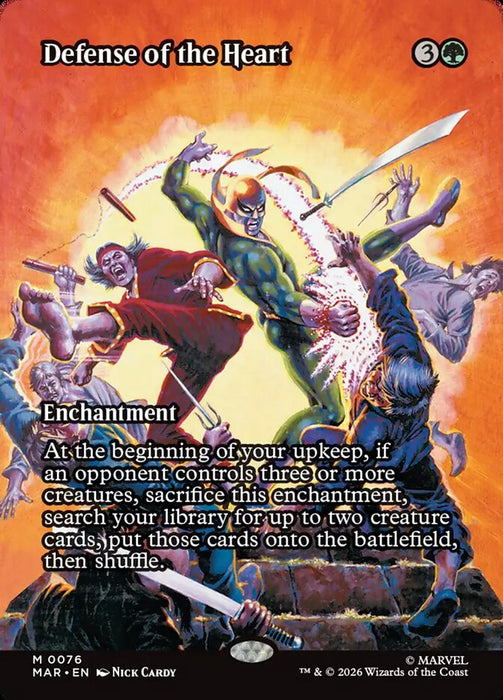 Defense of the Heart - Borderless - Full Art - Enchantment - Inverted (Foil)