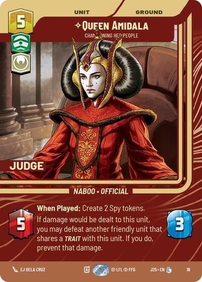 Queen Amidala - Championing Her People  - Foil