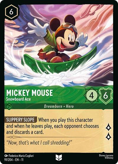 Mickey Mouse - Snowboard Ace - Foil