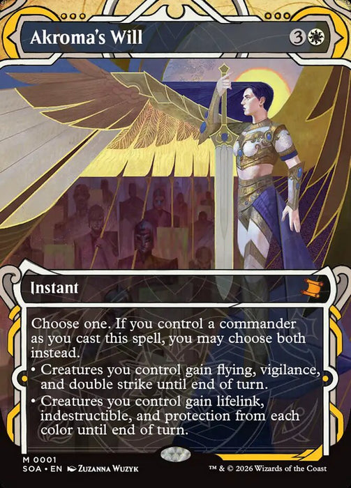 Akroma's Will - Borderless - Inverted - Showcase (Foil)