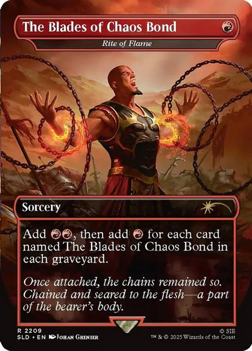 The Blades of Chaos Bond - Rite of Flame - Borderless - Full Art - Inverted (Foil)