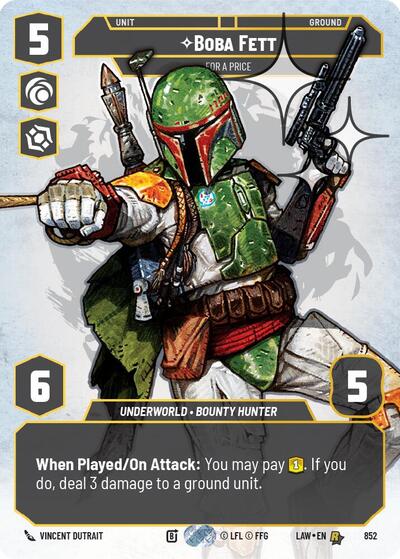 Boba Fett - For a Price  (Prestige) - Foil