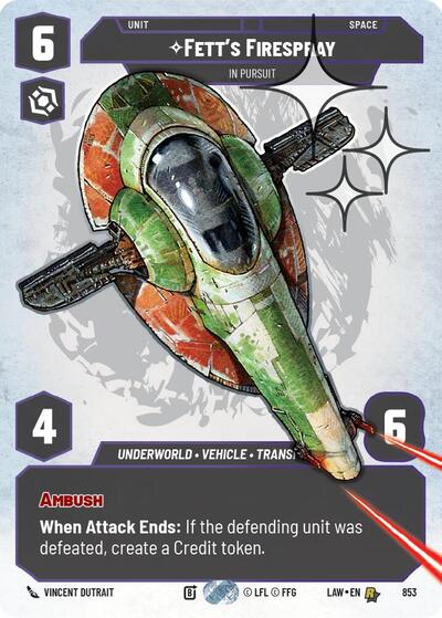 Fett's Firespray - In Pursuit  (Prestige) - Foil