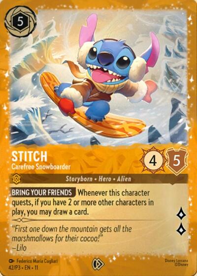 Stitch - Carefree Snowboarder - Foil