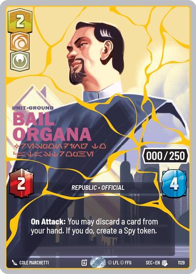 Bail Organa - Responding to Catastrophe  (Gold) (Serialized)