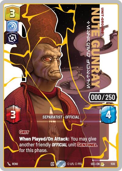 Nute Gunray - Escaping Justice  (Gold) (Serialized)