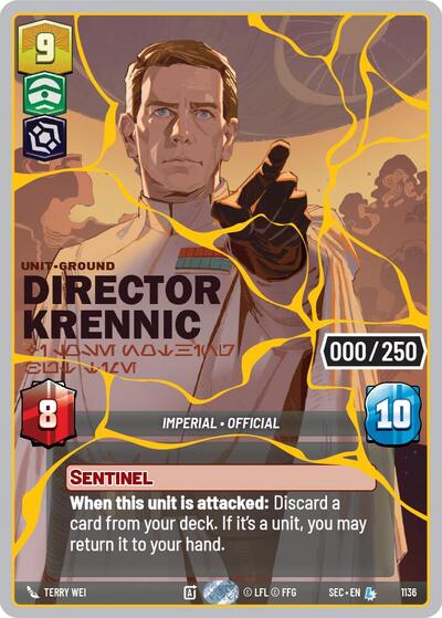 Director Krennic - I Lose Nothing But Time  (Gold) (Serialized)