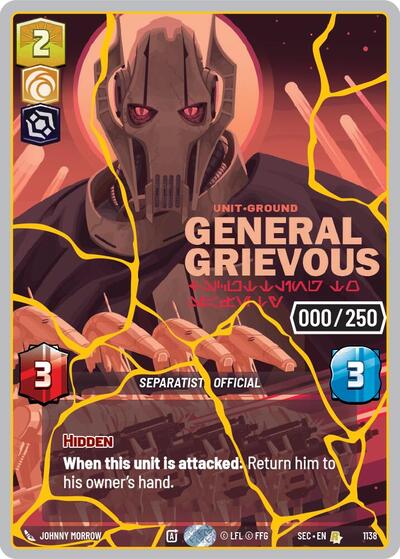 General Grievous - Scuttling to Safety  (Gold) (Serialized)