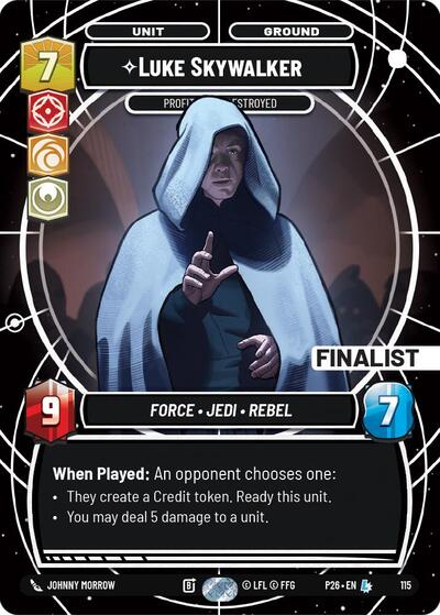 Luke Skywalker - Profit or Be Destroyed (Finalist)