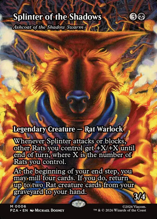 Splinter of the Shadows - Ashcoat of the Shadow Swarm - Borderless - Full Art - Inverted - Legendary (Foil)