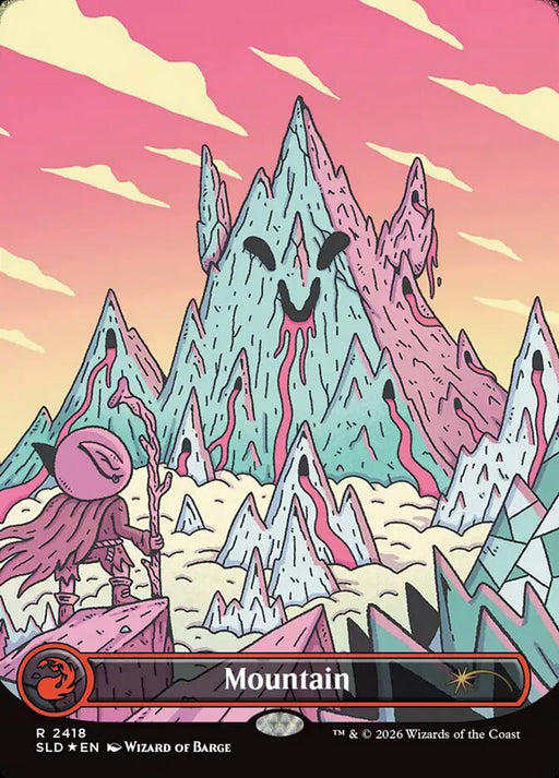 Mountain - Textless - Borderless - Full Art - Inverted (Foil)