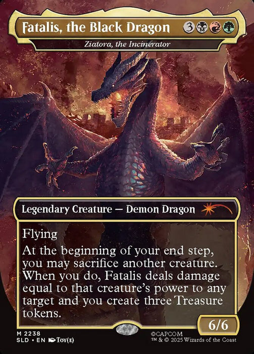 Fatalis, the Black Dragon - Ziatora, the Incinerator - Borderless - Full Art - Inverted - Legendary (Foil)