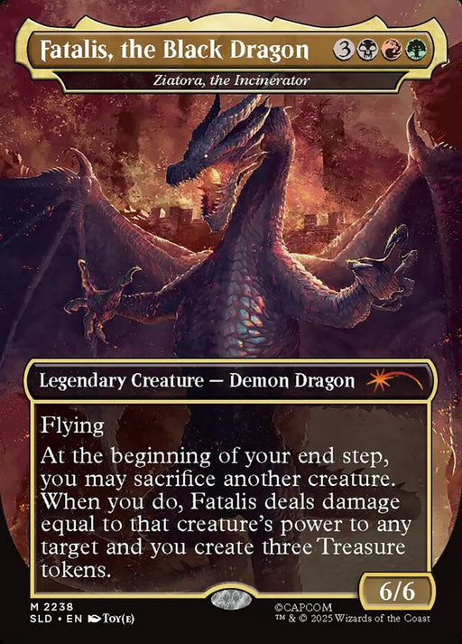 Fatalis, the Black Dragon - Ziatora, the Incinerator - Borderless - Full Art - Inverted - Legendary (Foil)