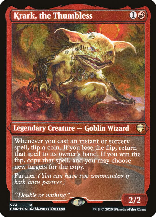 Krark, the Thumbless - Etched - Inverted - Legendary - Etched (Foil)