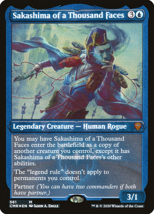 Sakashima of a Thousand Faces - Etched - Inverted - Legendary - Etched (Foil)
