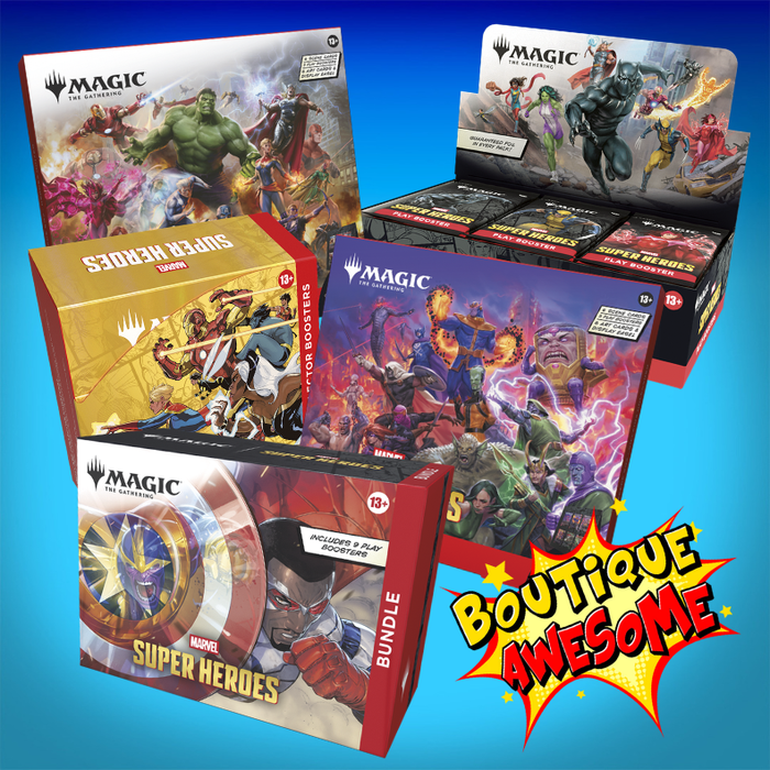 MTG Marvel Super Heroes - Combo #5 -Play Booster, Collector Box, Bundle & Scene Box (Set of 2)