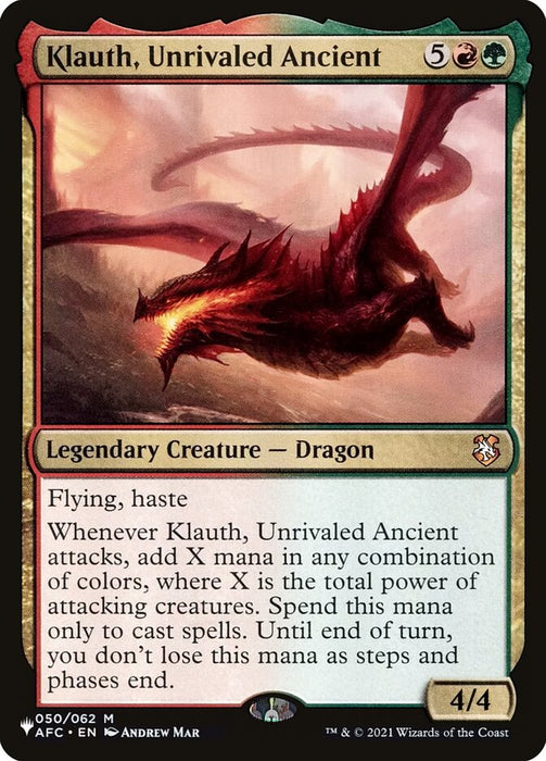 Klauth, Unrivaled Ancient - Legendary