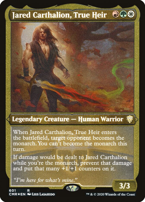 Jared Carthalion, True Heir - Etched - Inverted - Legendary - Etched (Foil)