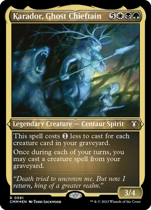 Karador, Ghost Chieftain - Etched - Inverted - Legendary - Etched (Foil)