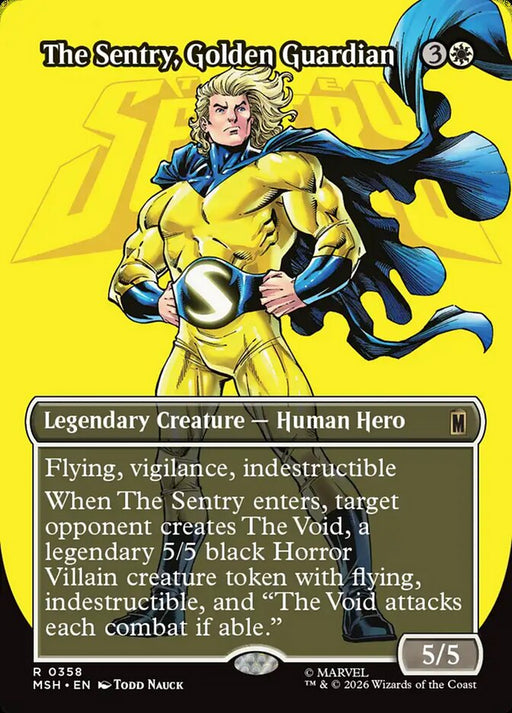 The Sentry, Golden Guardian - Borderless - Inverted - Legendary (Foil)