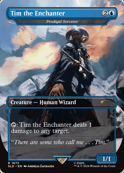 Tim the Enchanter - Prodigal Sorcerer - Borderless - Full Art - Inverted (Foil)