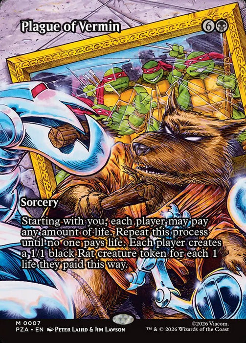 Plague of Vermin - Borderless - Full Art - Inverted (Foil)