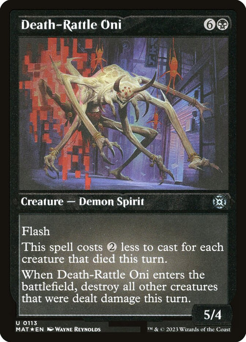 Death-Rattle Oni - Etched - Inverted - Etched (Foil)