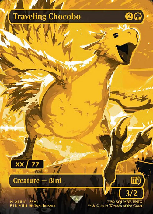 Traveling Chocobo - Textless - Borderless - Full Art (Foil)