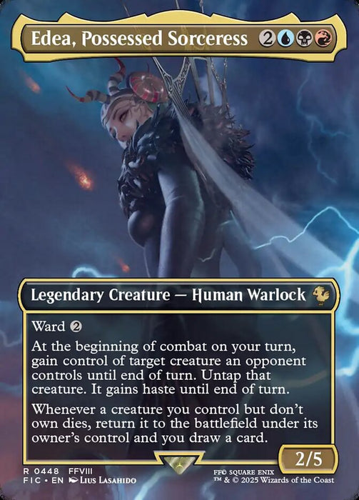 Edea, Possessed Sorceress - Borderless - Full Art - Inverted - Legendary (Foil)