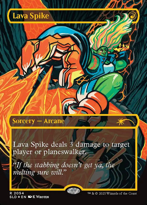 Lava Spike - Borderless - Full Art - Inverted (Foil)