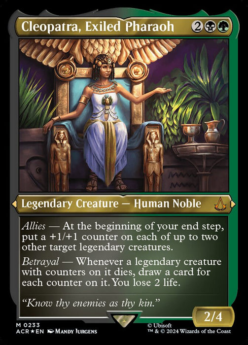 Cleopatra, Exiled Pharaoh - Legendary- Inverted- Etched (Etched Foil)