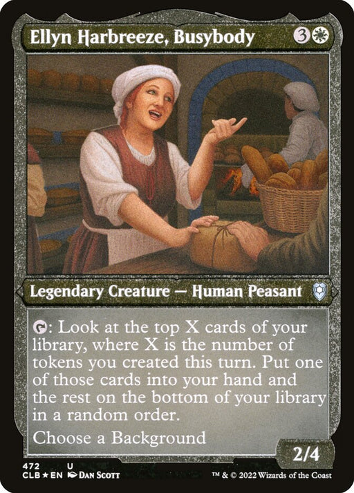 Ellyn Harbreeze, Busybody - Etched - Inverted - Legendary - Etched (Foil)