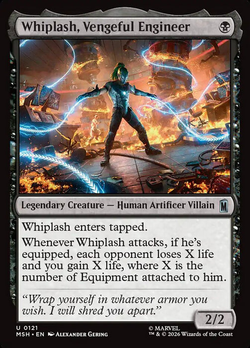 Whiplash, Vengeful Engineer - Legendary (Foil)