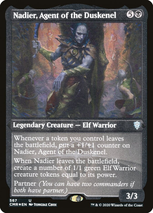 Nadier, Agent of the Duskenel - Etched - Inverted - Legendary - Etched (Foil)