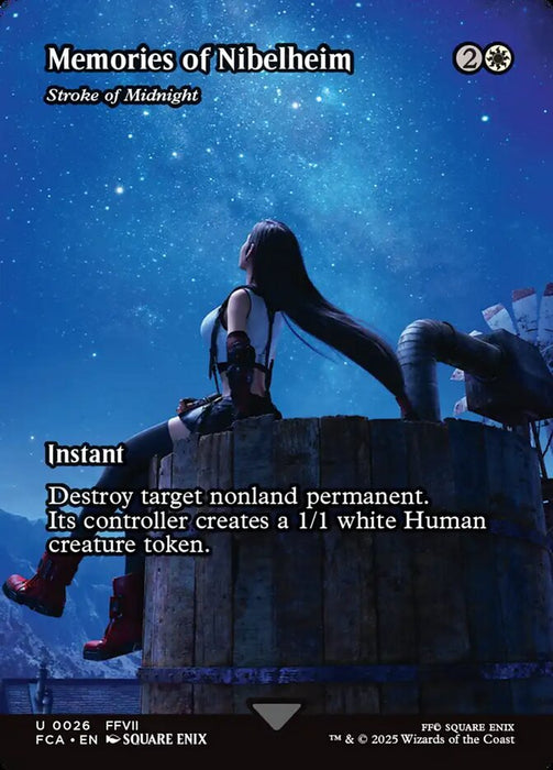 Memories of Nibelheim - Stroke of Midnight - Borderless - Full Art - Inverted
