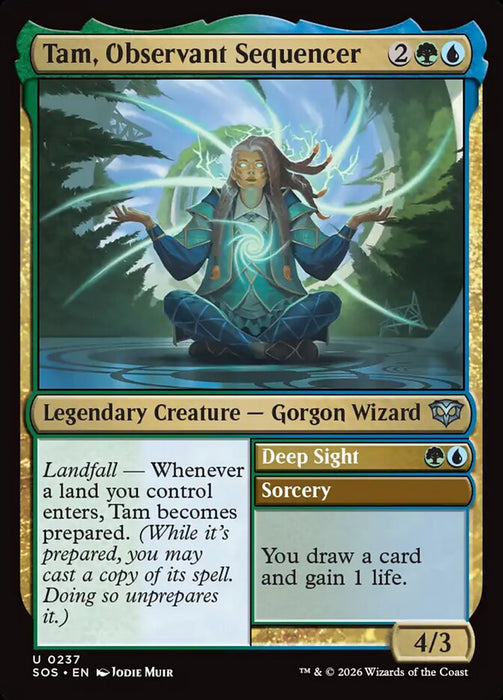 Tam, Observant Sequencer // Deep Sight - Legendary (Foil)