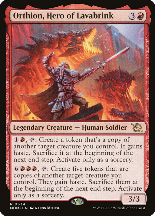 Orthion, Hero of Lavabrink - Legendary (Foil)