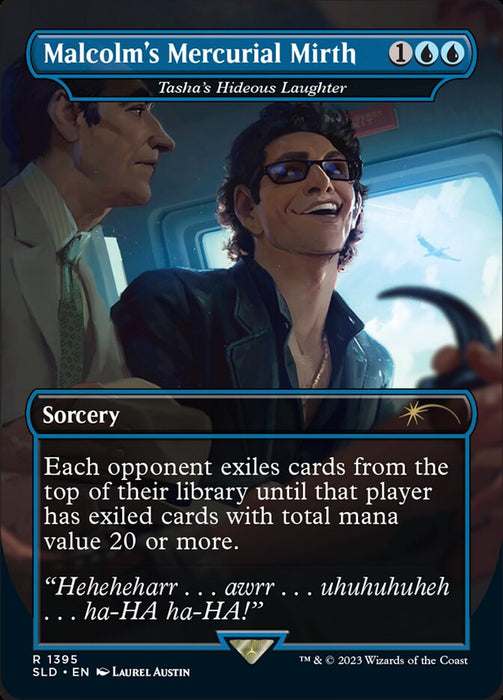 Malcolm's Mercurial Mirth - Tasha's Hideous Laughter - Borderless - Full Art - Inverted