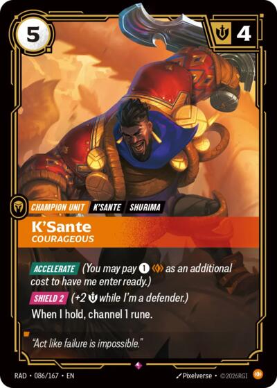 K'Sante, Courageous - Foil