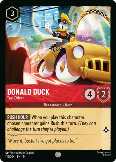 Donald Duck - Taxi Driver - Foil
