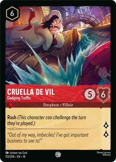 Cruella De Vil - Dodging Traffic - Foil