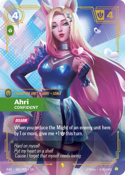 Ahri, Confident (K/DA Special Art Card) - Foil