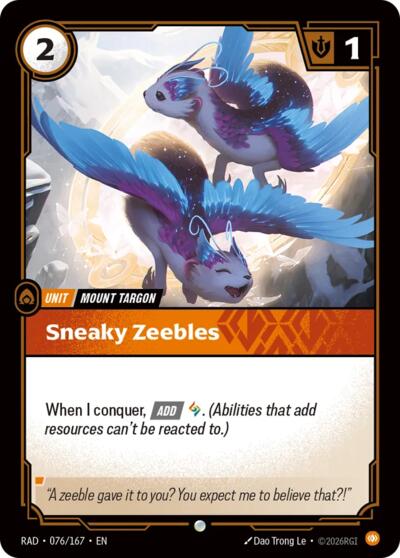 Sneaky Zeebles - Foil