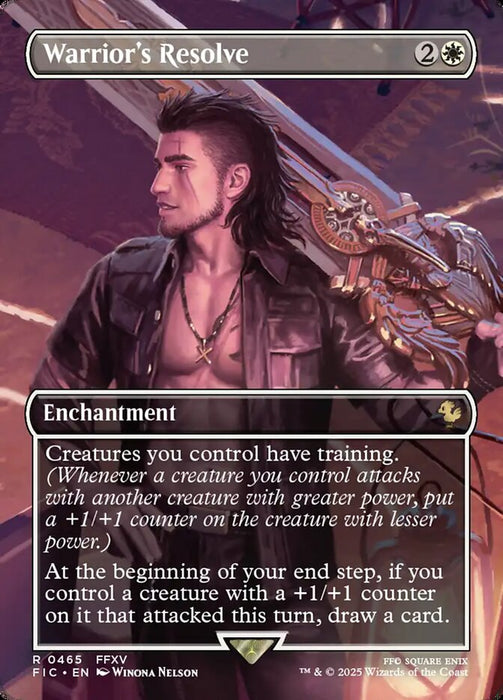 Warrior's Resolve - Borderless - Enchantment - Inverted