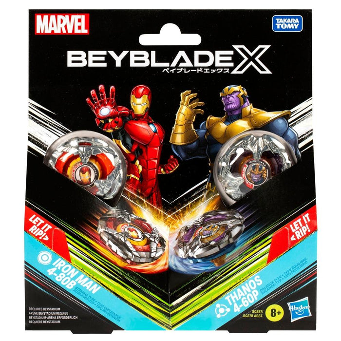 Beyblade X: Marvel Iron Man 4-80B and Thanos 4-60P
