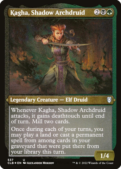 Kagha, Shadow Archdruid - Etched - Inverted - Legendary - Etched (Foil)