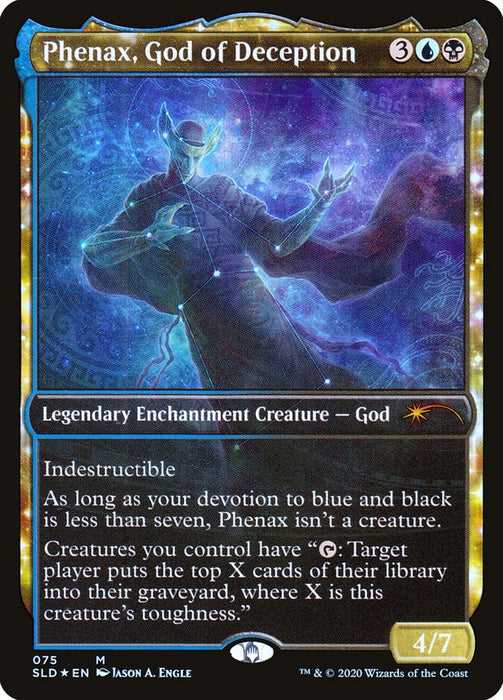 Phenax, God of Deception - Full Art - Enchantment - Legendary - Showcase - Inverted (Foil)